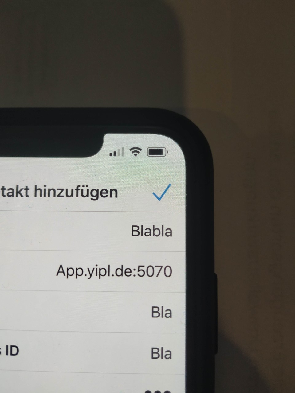 Haken rechts oben