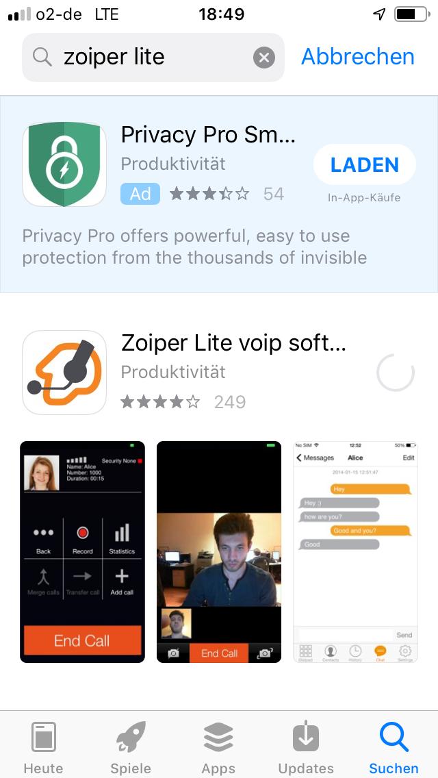 Grandstream Wave im Appstore